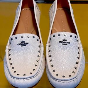 Coach leather moccasins